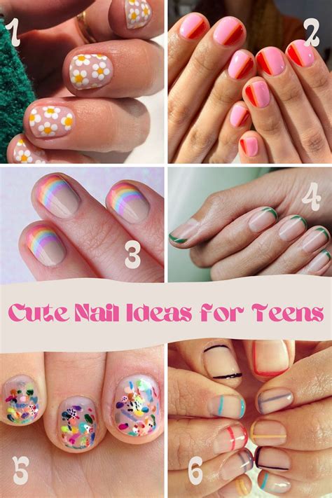 cute nails for teenager|nails for 16 year olds.